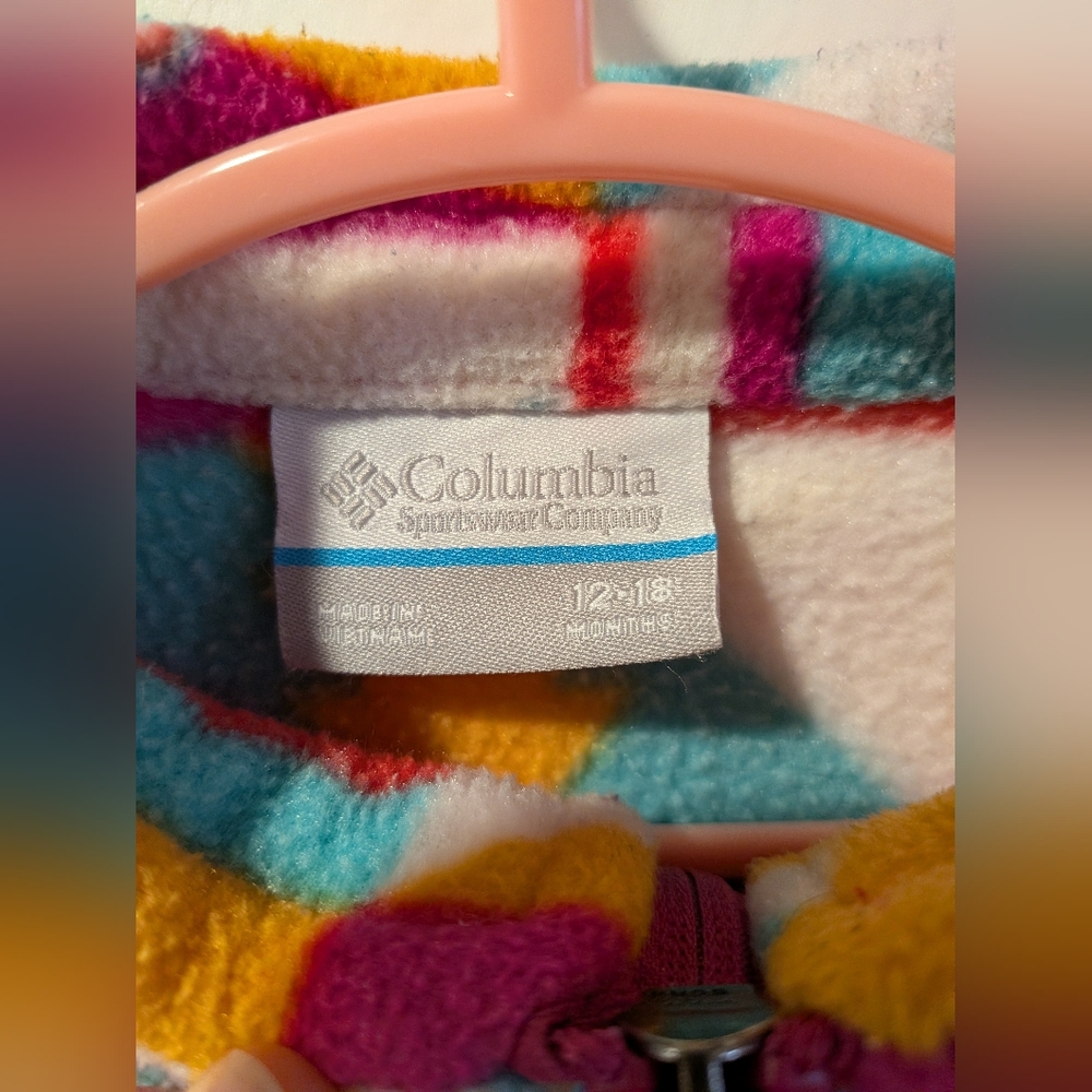 Columbia Fleece Zip Size 12-18 Months - Picture 3 of 5